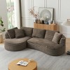 GDFStudio Miles Modern 120.90"W Curved L-Shape Compressed Sectional Sofa - 4 of 4
