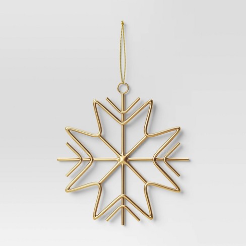 Metal Snowflake Christmas Gift Topper Gold - Wondershop™