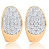 Pompeii3 VS 1 1/10Ct TW Pave Diamond Hoops in Yellow Gold Lab Created 16mm Tall - 2 of 4