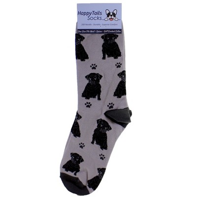 Novelty Socks 14.0" Pug Happy Tails Socks Premium Quality E & S Pet  -  Socks