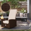 Outdoor Wicker Swivel Recliner Chair, Lifting Footrest, 360 Degree Rotating Basic, Water-resistant Cushions - 4 of 4