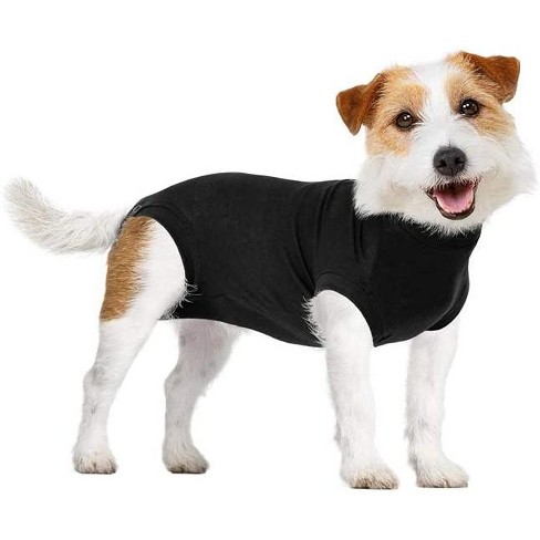 Suitical Dog Recovery Suit, Dog Accessories For Wound And Suture Protection Post Surgery, Skin Problems, Black, Small Plus :