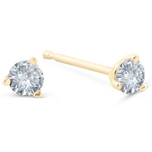 Pompeii3 1/4 ct TDW Round Lab Created Diamond Studs in Platinum, 14k White or Yellow Gold - 1 of 3