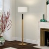 Hampton & Thyme Two-Tone Floor Lamp with Fabric Shade Brass/Black/White: Mid-Century Modern, UL Listed, Metal Body - 4 of 4