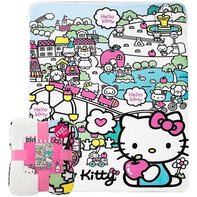The Northwest Group, LLC Hello Kitty My Cute World 60 x 80 Inch Silk Touch Sherpa Throw Blanket