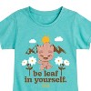 Girls' - Marvel - Guardians of the Galaxy Be Leaf In Yourself Fitted Short Sleeve Graphic T-Shirt - 2 of 4