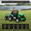 Kids Ride On Tractor, 12V Kids Ride On Toy Car with Remote Control, Electric Vehicles Toy with LED Headlights for Boys Girls 3-8, Gift for Kids - 4 of 4
