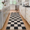 Acekool Checkered Area Rug Modern Carpet, Soft Pearl Velvet Non-Slip Machine Washable - 2 of 4