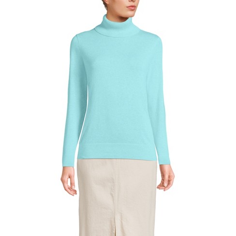 Aqua turtleneck sweater shop