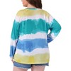 Agnes Orinda Women's Plus Size Tie Dye V-Neck Long Sleeve Casual Outfits T-shirts - 4 of 4