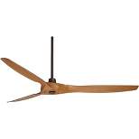 60" Casa Vieja Aireon Modern Indoor Outdoor Ceiling Fan with Remote Control Rubbed Bronze Walnut Damp Rated for Patio Exterior House Home Porch Gazebo