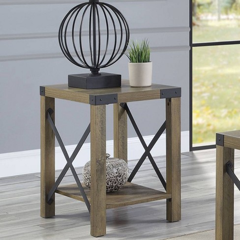 Target end cheap tables rustic