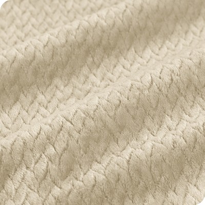 Chevron Oyster Microplush Fleece Throw Blanket