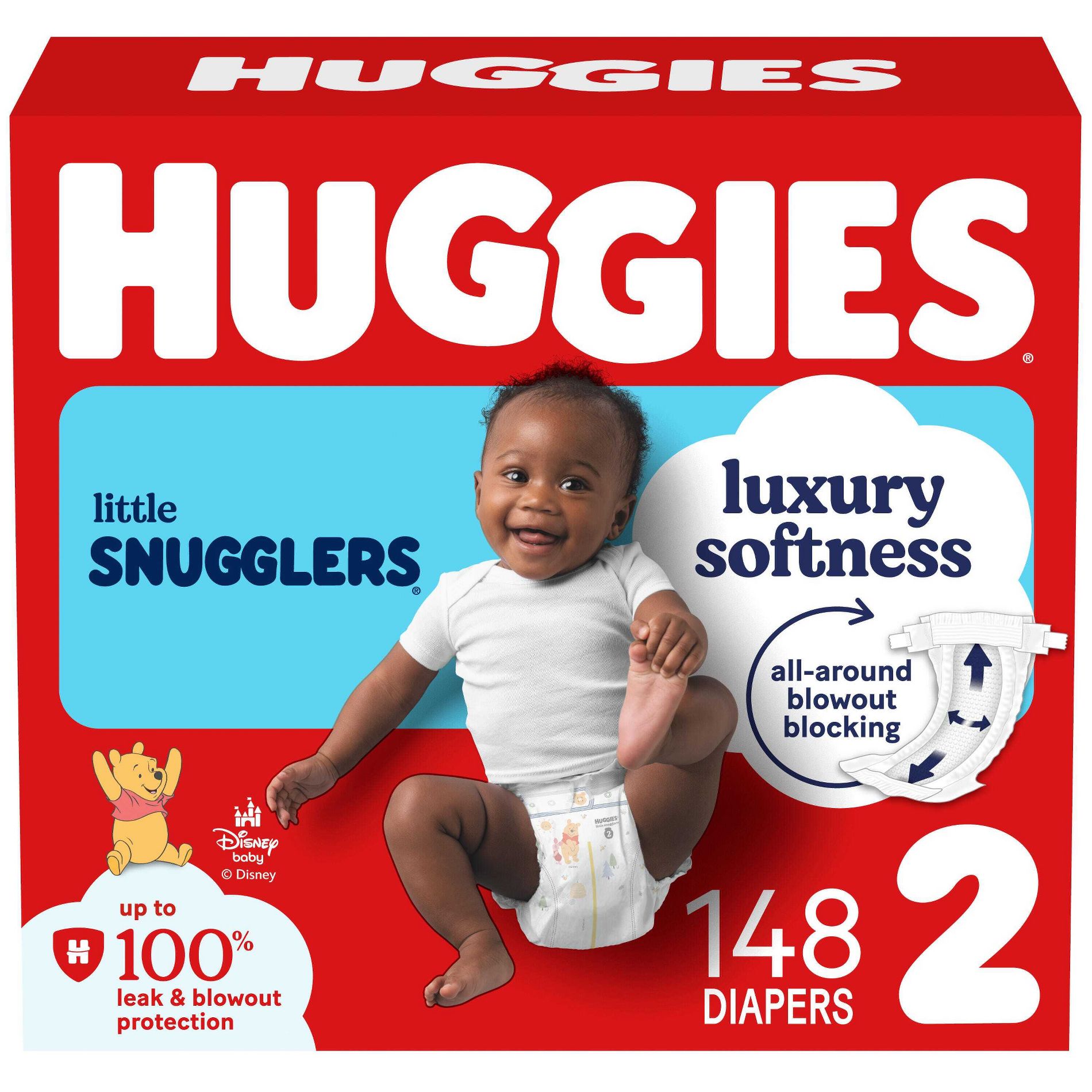 Huggies Little Snugglers Diapers - Size 2 - 148ct