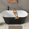 67" Acrylic Freestanding Bathtub, Contemporary Soaking Bathtub with Pop Up Drain & Overflow, Soaking Bath Tubs for Bathroom UPC Certified Black 1 - 2 of 4