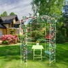 JUJABU Birdcage Shape Metal Garden Arch Gazebo 81.3" Dia x 114.2" High for Wedding Ceremony Cream White - 2 of 4