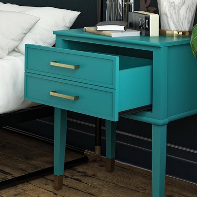Emerald Green Westerleigh 31'' Wooden End Table with Storage