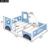 Full Size Classic Car-Shaped Platform Bed with Wheels - image 3 of 4