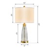 Maxax  Clear Glass Table Lamp with USB Charging,Ribbed Glass Desk Lamp for Bedroom, Living Room - 3 of 4