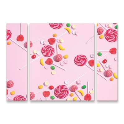Trademark Fine Art Julia Ramiro  Caramelos 3 Piece Panel Set Art