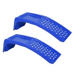 2-Pack Heavy Duty Solid Steel Car Ramps - 8000LBS Total Capacity, 8" Lift Vehicle Service Ramps for Auto Repair, Oil Change & Maintenance - 1 of 4