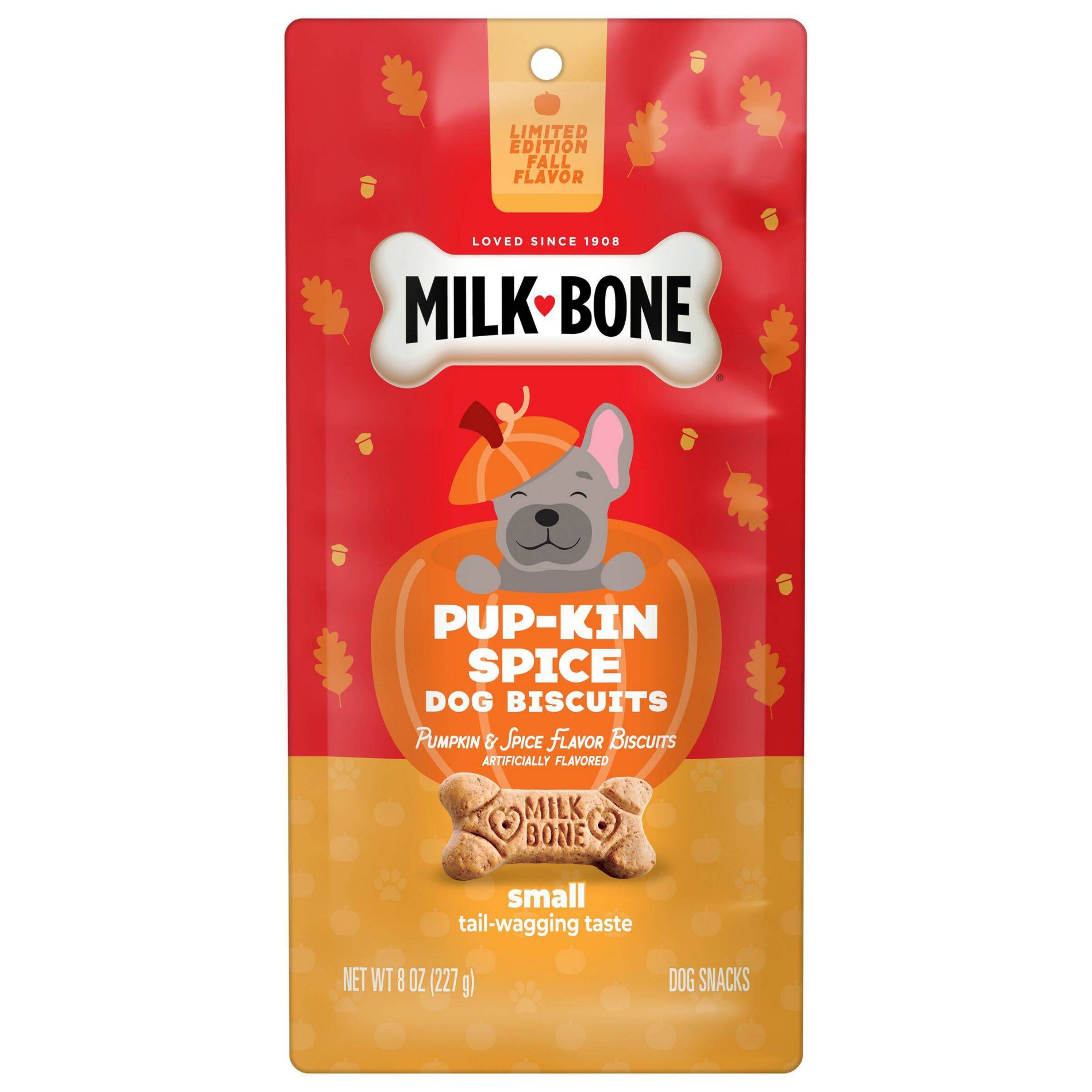Milk-Bone Halloween Pumpkin Spiced Flavor Crunchy Dog Treats - 8oz