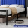 Platform Bed Frame with Velvet Headboard - 4 of 4