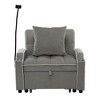 Resenkos 3-in-1 Convertible Sleeper Chair, Velvet Futon with Phone Holder, USB Ports, and Adjustable Recliner, - 2 of 4