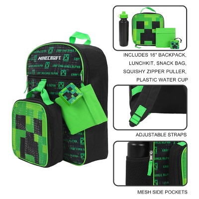 Kids Minecraft Backpack 4-Piece Combo School Supplies - image 5