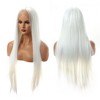 Unique Bargains Women Long Straight Hair Lace Front Wigs with Wig Cap 24" 21" - 23" 1PC - 3 of 4