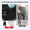VOXSHE Women's Period Shorts High-Waist Moderate Absorbency Leak-proof Period Boyshorts for Yoga, Comfort - 3 of 4