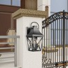 WELLFOR Outdoor Wall Porch Lights Fixtures with Clear Glass Shade Matte Black - 4 of 4
