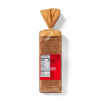 100% Whole Wheat Bread 20oz - Market Pantry™