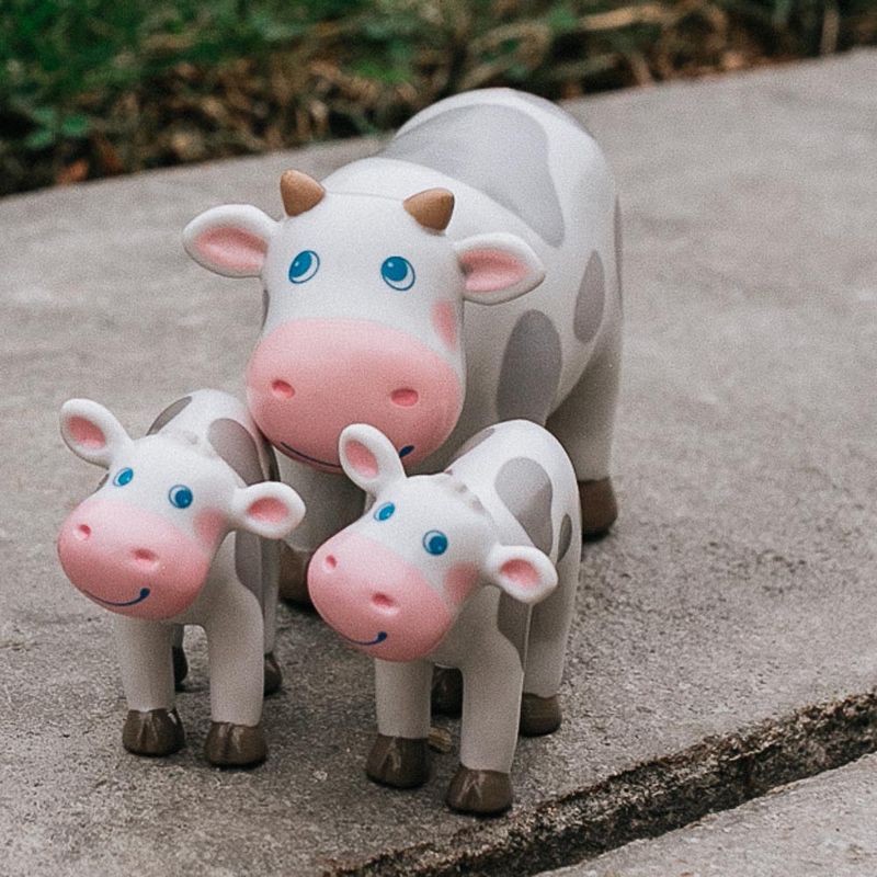 HABA Little Friends Spotted Calf - 2.75" Holstein Farm Animal Toy Figure, 3 of 8