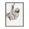 18" x 24" Sylvie Baby Sloth Hanging Around Framed Canvas by Amy Peterson - Kate & Laurel All Things Decor - image 2 of 4