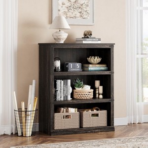 5-Shelf Bookcase, 67.4" Tall Wooden Bookshelf with Storage, Farmhouse Display Shelves for Home & Office - 1 of 4