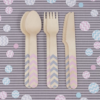 18ct Chevron Divine Wooden Cutlery