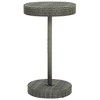vidaXL Patio Bar Set 3 Piece, Bistro Set for Outdoor Porch Yard, Bar Stool with Cushions, Bistro Table, Farmhouse Modern Style, Poly Rattan Gray - 3 of 4