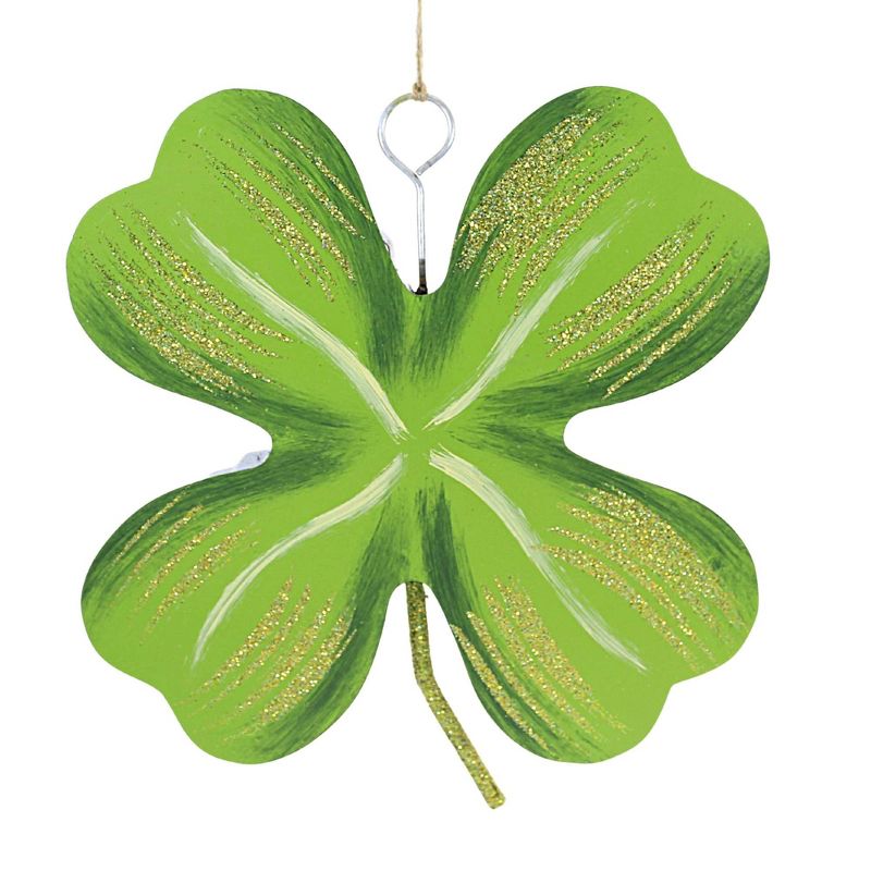 Round Top Collection Mini Four Leaf Clover Charm  -  One Metal Framed Print 8.5 Inches -  St. Patrick's Day Irish Luck  -  V19071  -  Metal  -  Green, 1 of 4