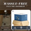 Phiestina 24" Blue Bathroom Vanity, Fully Pre-Assembled Cabinet with 3-Hole Ceramic Sink, 2 Soft-Close Doors, 1 Drawer, Brushed Gold Hardware - 4 of 4