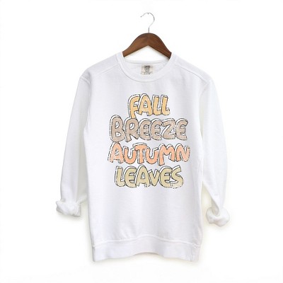 Simply Sage Market Women's Garment Dyed Fall Breeze Autumn Leaves Graphic Sweatshirt