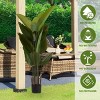 Syemin Artificial Plants 2pcs Artificial Bird Paradise Plant, Lifelike Artificial Trees 5.2ft Tropical Palm Tree in Pot Decor, Green, 29.5"*29.5"*63" - 4 of 4