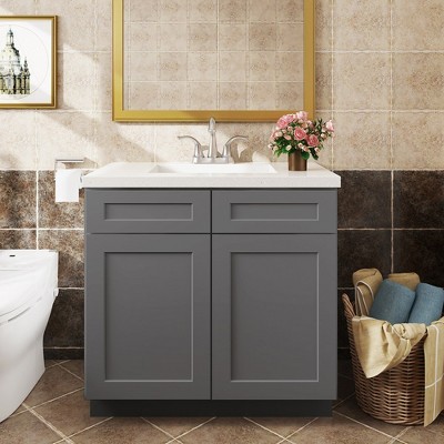 LOVMOR in Plywood Soft-Close Bath Vanity Cabinet without Top for Kitchen, Bathroom, Living Room