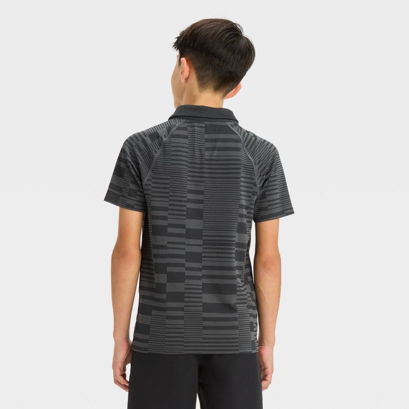 Boys' Seamless Golf Polo Shirt - All in Motion™ Black, 3 of 5