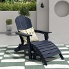WestinTrends Tuscany HIPS Outdoor Patio Folding Adirondack Chair with Ottoman (2-Piece Set) - 2 of 4