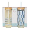 Zak Designs 2pc 20 fl oz Glass Hadley Tumblers with Lid and Straw - 4 of 4