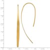 Black Bow Jewelry Brushed Curved Bar Threader Earrings in Yellow Gold Tone Silver, 55mm - 4 of 4