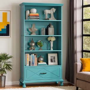 Hommoo 71 Inch Tall Floor Standing Bookshelf with Drawer - 1 of 4