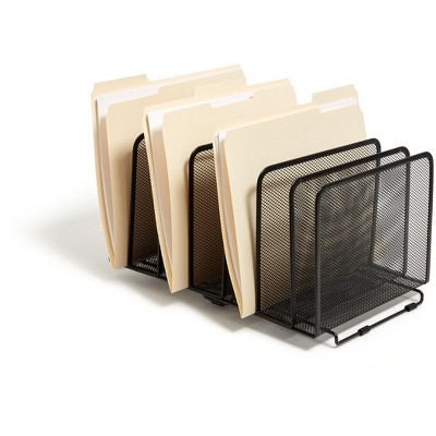 MyOfficeInnovations 7 Compartment Wire Mesh File Organizer 24402456