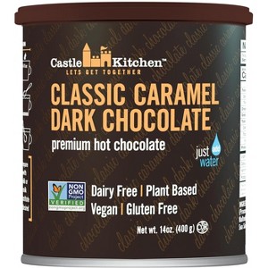 Castle Kitchen Classic Caramel Dark Chocolate Premium Hot Cocoa Mix - Dairy-Free, Vegan, Plant Based, Gluten-Free, Non-GMO Project Verified, Kosher - - 1 of 4